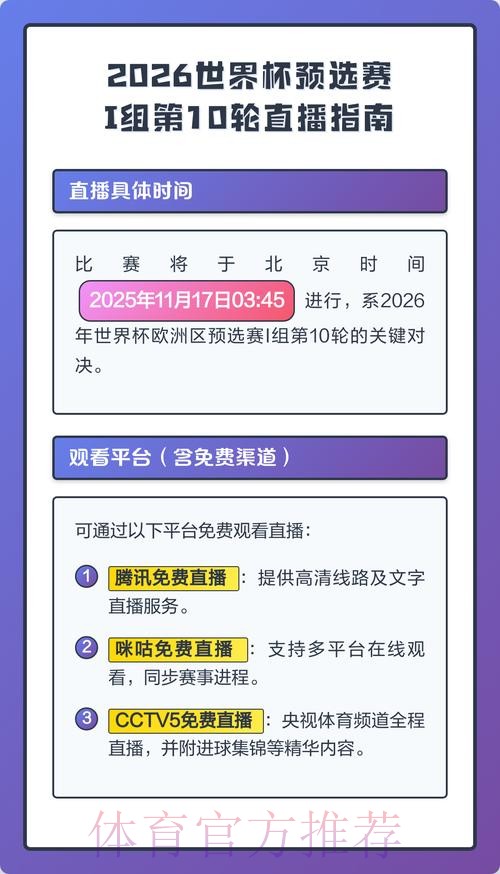 2026世界杯官方直播平台全程高清观看指南 2026世界杯官方直播平台全程高清观看指南
